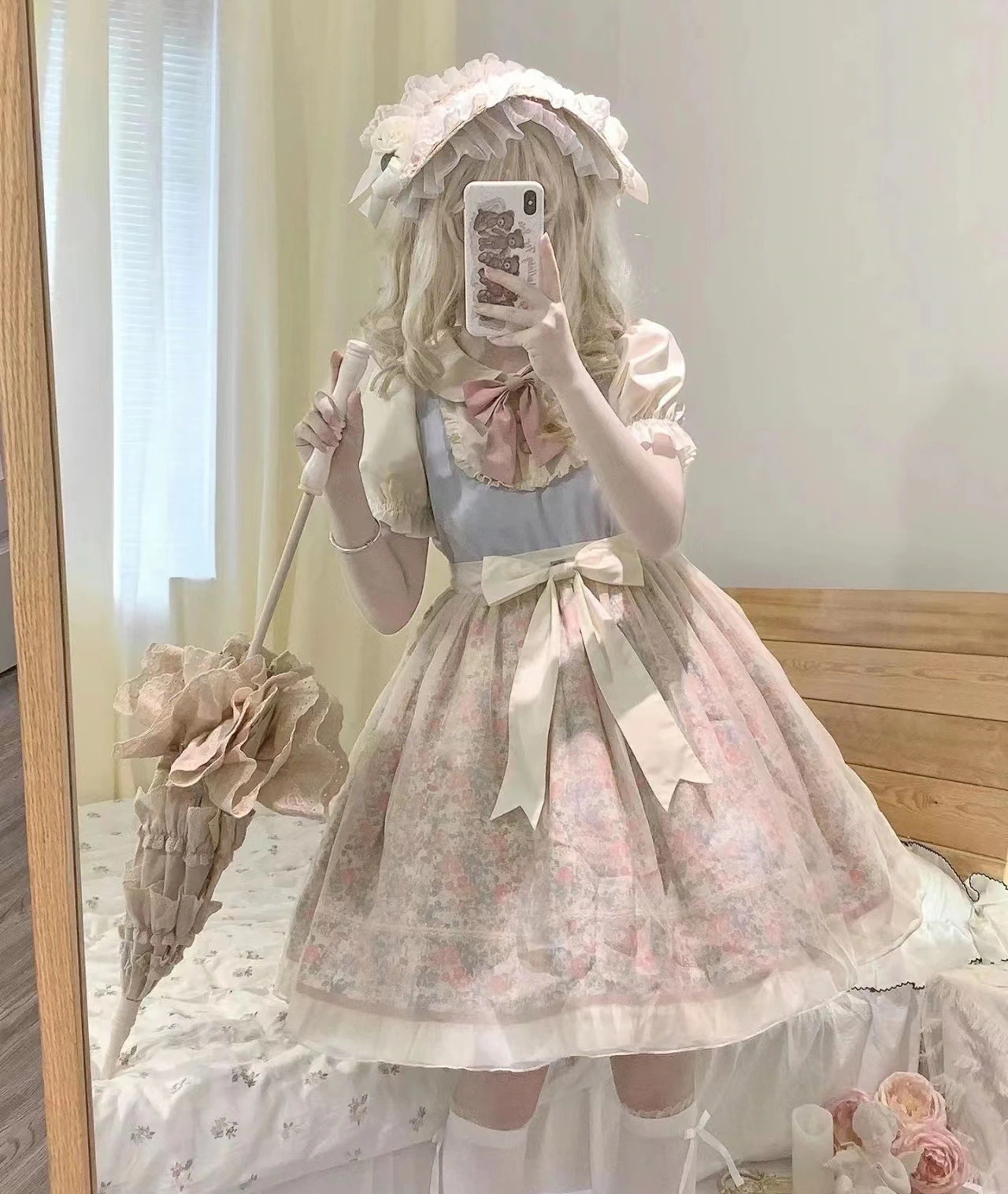 ロリータ夏小さい花ワンピースlolitaかわいい子供襟大きい子供女子ネット糸王女スカート ロリータ夏小さい花ワンピースlolitaかわいい子供襟大きい子供女子ネット糸王女スカート