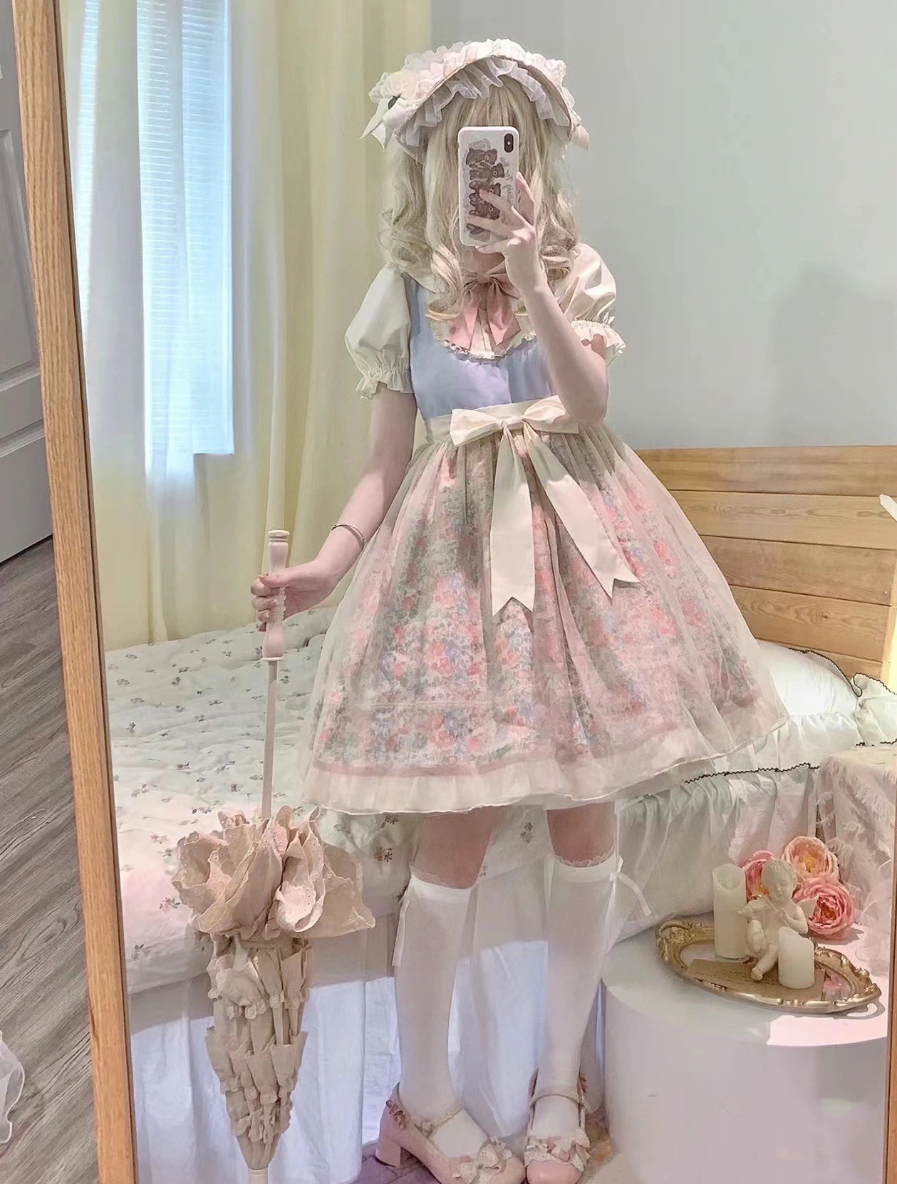 ロリータ夏小さい花ワンピースlolitaかわいい子供襟大きい子供女子ネット糸王女スカート ロリータ夏小さい花ワンピースlolitaかわいい子供襟大きい子供女子ネット糸王女スカート