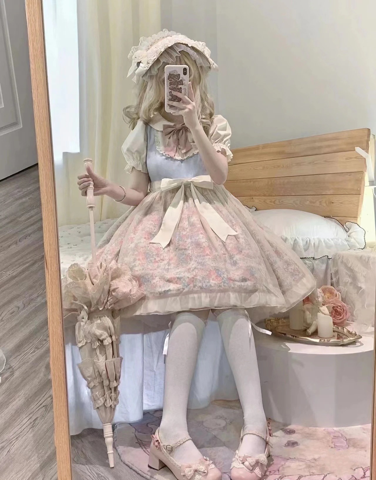 ロリータ夏小さい花ワンピースlolitaかわいい子供襟大きい子供女子ネット糸王女スカート ロリータ夏小さい花ワンピースlolitaかわいい子供襟大きい子供女子ネット糸王女スカート