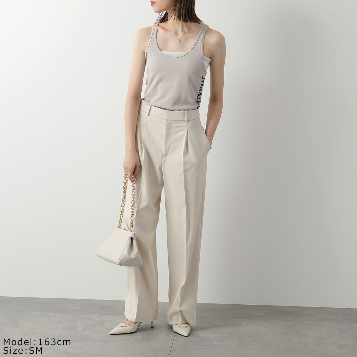 S MAX MARA エス マックスマーラ タンクトップ FORTUNA レディース ノースリーブ ロゴ スポーツウェア トレーニングウェア ストレッチ カラー