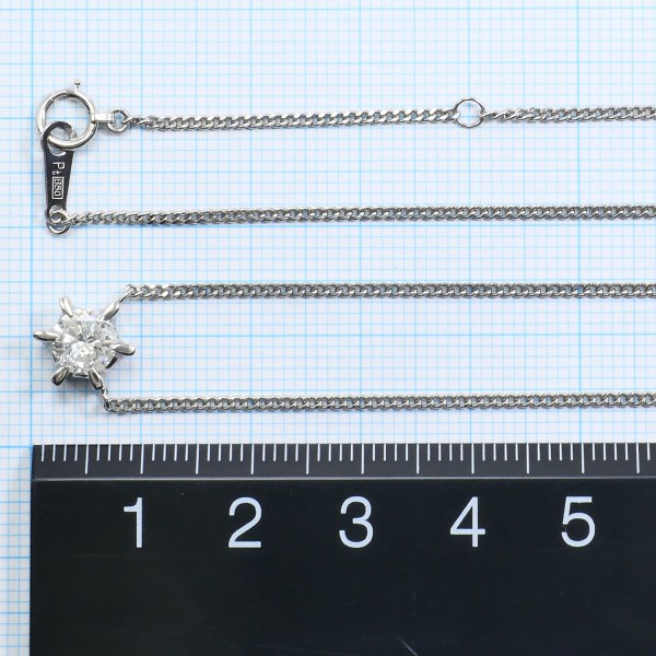 PT900 プラチナ PT850 ネックレス ダイヤ 0.75 鑑定書 ジュエリー 中古 PT900 プラチナ PT850 ネックレス ダイヤ 0.75 鑑定書 ジュエリー 中古