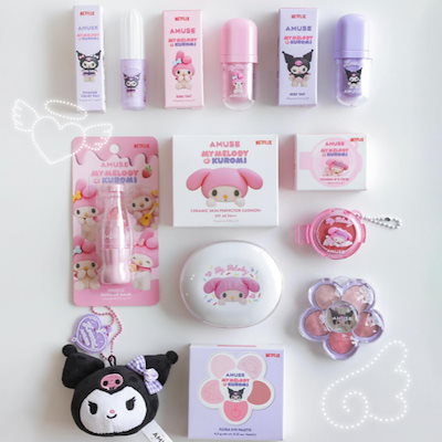 マイメロディ　AMUSE　コラボ　リップ　ティント　クッションファンデ　リフィル マイメロディ&クロミとAMUSEのコラボが発売決定💜 | 韓国