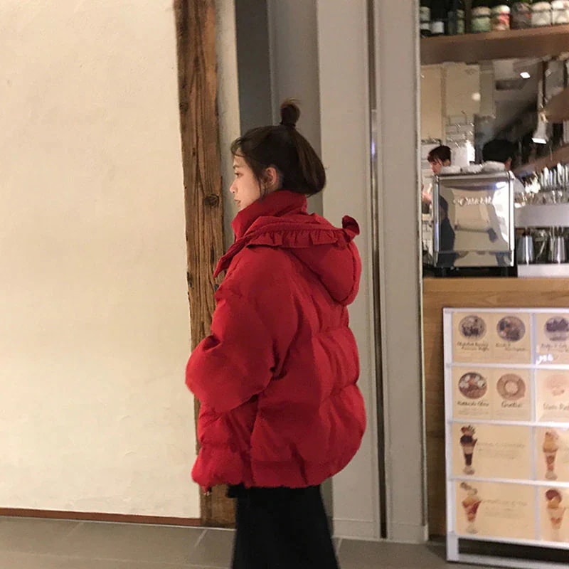 冬 新作 中綿 秋冬コート 大きいサイズ レディース 小柄な人レディースファッション 厚手中綿コート キュート フード付きアウター防寒カジュアルコートトップス