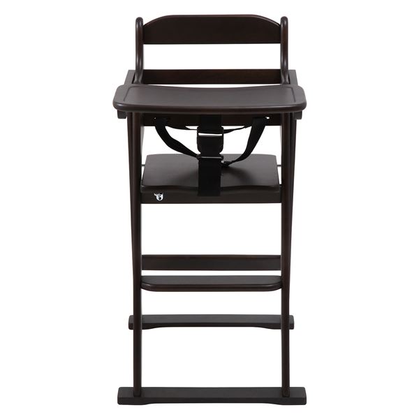 木製折り畳みベビーチェア ブラウン 幅43x奥行63x高さ83cm