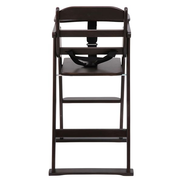 木製折り畳みベビーチェア ブラウン 幅43x奥行63x高さ83cm