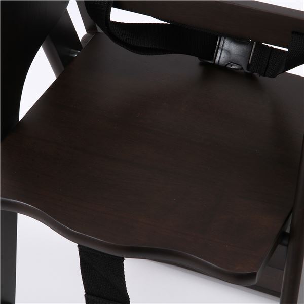 木製折り畳みベビーチェア ブラウン 幅43x奥行63x高さ83cm