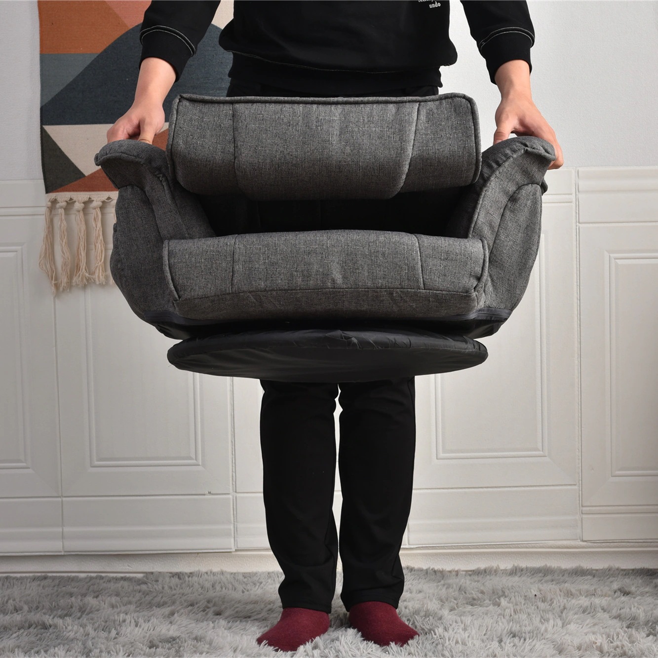 【日本国内出荷-3日で配達】回転式座椅子 肘掛け ハイバック座いす リクライニング 1人掛けソファー フロア リラックスチェア 折りたたみ リクライニングチェアー ファブリック おしゃれDJYC89 【日本国内出荷-3日で配達】回転式座椅子 肘掛け ハイバック座いす リクライニング 1人掛けソファー フロア リラックスチェア 折りたたみ リクライニングチェアー ファブリック おしゃれDJYC89