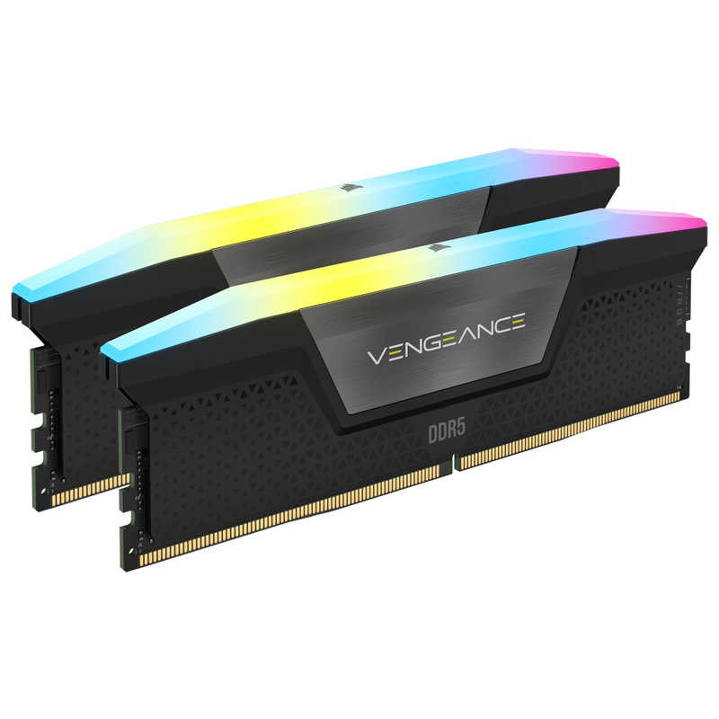 コルセア　CORSAIR　増設用メモリ VENGEANCE RGB DDR5 ブラック[DIMM DDR5 /16GB /2枚]　CMH32GX5M2B5200C40