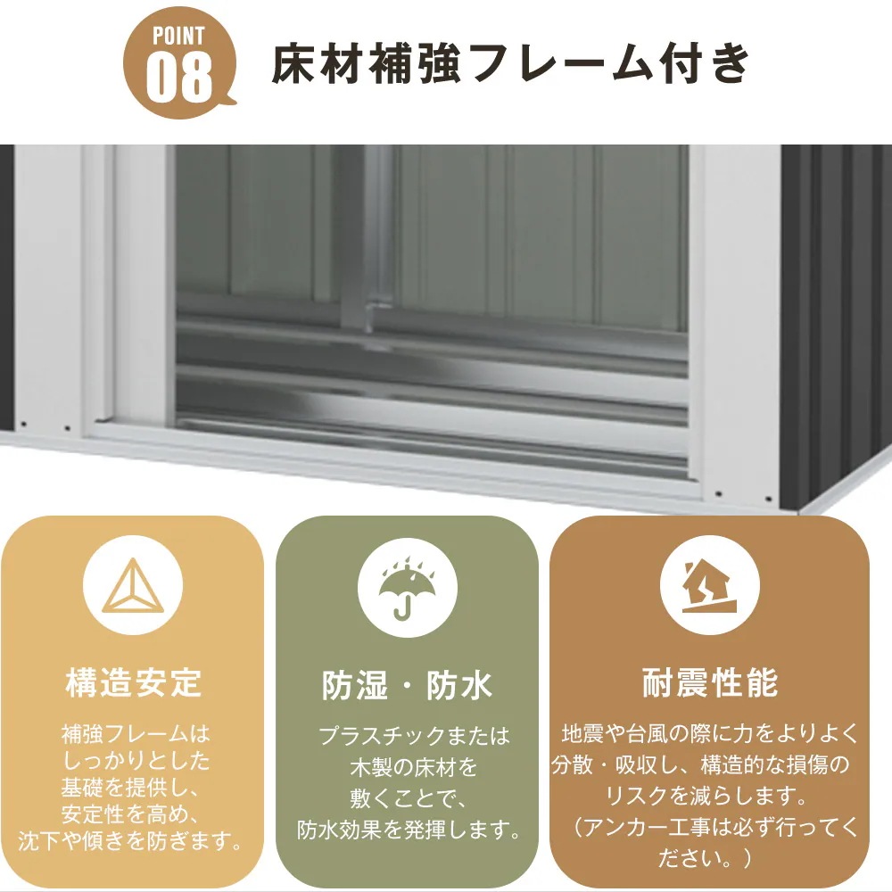 【国内発送M】1669【 棚なし】ブラック+ホワイト 物置 屋外 大型 倉庫 大型物置 戸外収納庫 物置 防水/耐侯 収納可能 ガーデン/庭/田畑/農場 頑丈 大容量 スチール 引き戸 補強フレーム付 【国内発送M】1669【 棚なし】ブラック+ホワイト 物置 屋外 大型 倉庫 大型物置 戸外収納庫 物置 防水/耐侯 収納可能 ガーデン/庭/田畑/農場 頑丈 大容量 スチール 引き戸 補強フレーム付