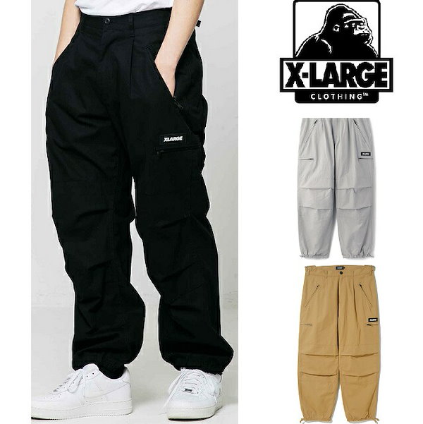 エクストララージ ズボン XLARGE ナイロンパンツ トラックパンツ RIPSTOP MULTI POCKET PANTS パンツ リップストップ  ジップ付きポケット タック ボトムス メンズ ズボ