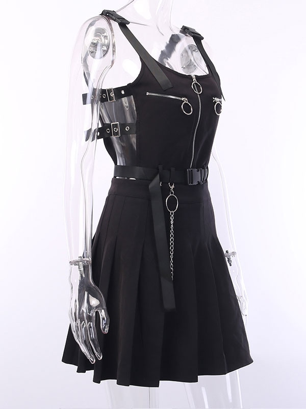 【2点購入で150OFF】【新品開催 】軍事ロリータJSKドレスグロメットチェーン金属詳細ロリータジャンパースカート 【2点購入で150OFF】【新品開催 】軍事ロリータJSKドレスグロメットチェーン金属詳細ロリータジャンパースカート