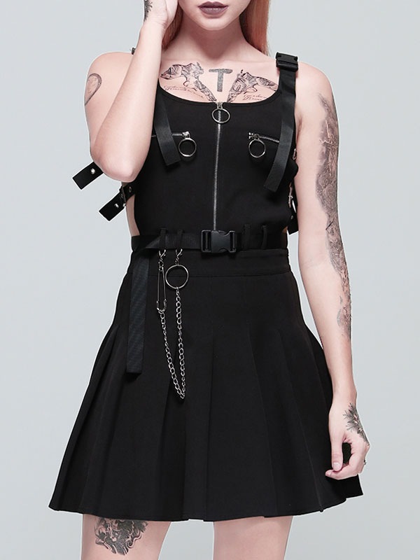 【2点購入で150OFF】【新品開催 】軍事ロリータJSKドレスグロメットチェーン金属詳細ロリータジャンパースカート 【2点購入で150OFF】【新品開催 】軍事ロリータJSKドレスグロメットチェーン金属詳細ロリータジャンパースカート