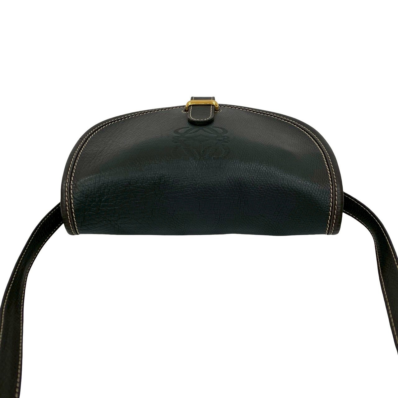 ヴィンテージ アナグラム ロゴショルダーバッグ レザー ブラック 84544