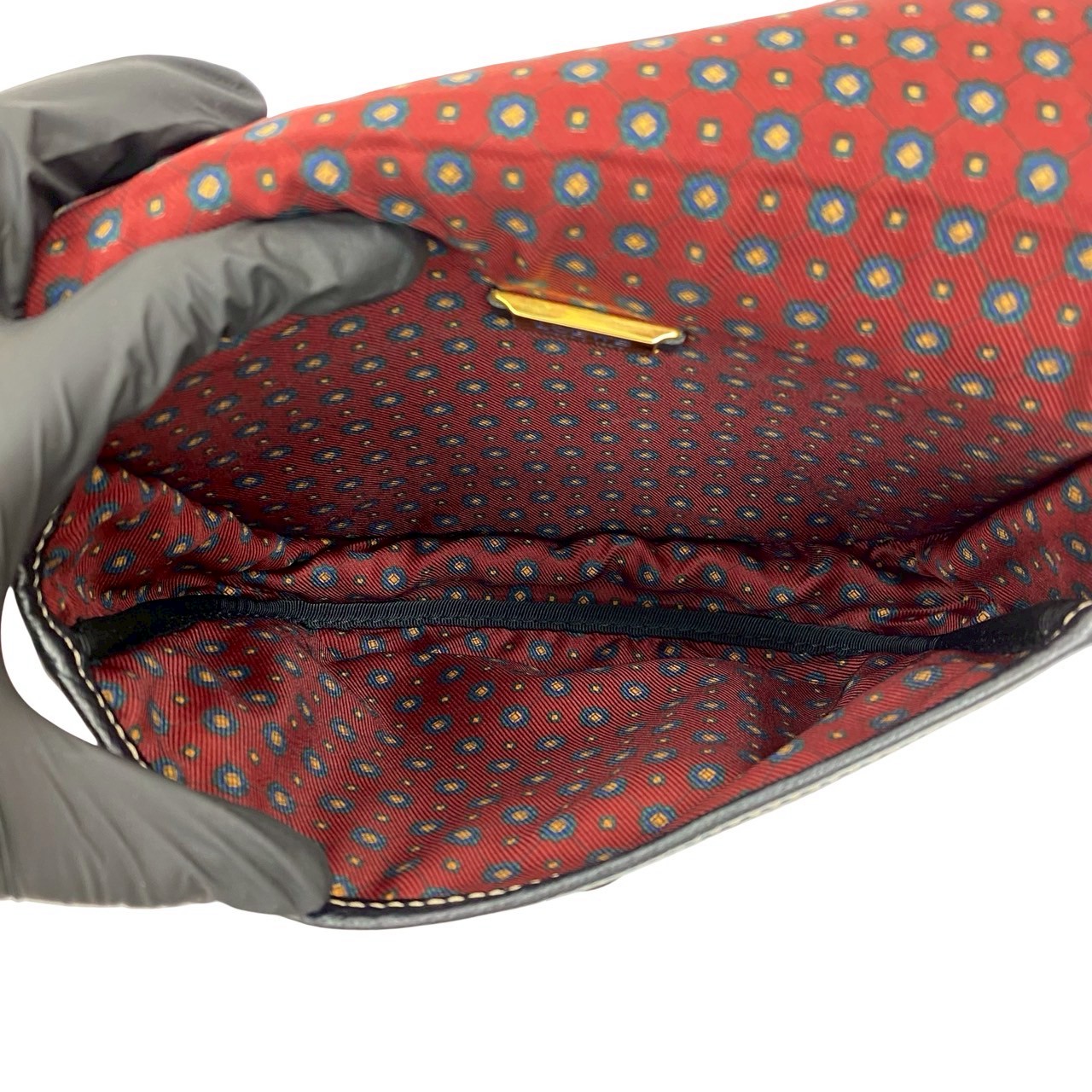 ヴィンテージ アナグラム ロゴショルダーバッグ レザー ブラック 84544