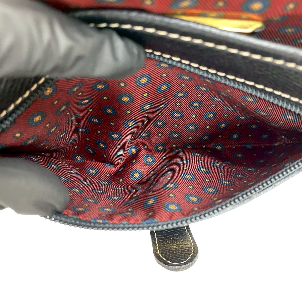 ヴィンテージ アナグラム ロゴショルダーバッグ レザー ブラック 84544