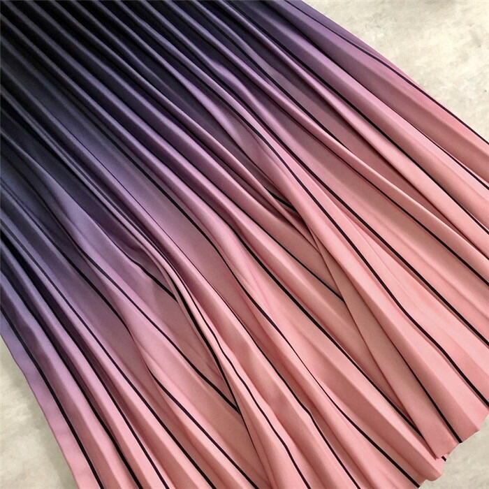 プリーツスカート ロング ロングスカート プリーツ フレアスカート ボトムス グラデーションスカート スカート レディース フレア ロング丈 ミモレ丈 春夏 春 夏 ウエストゴム シンプル おしゃれ