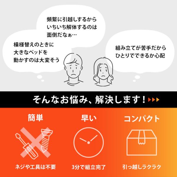ベッド セミダブルベッド ベット マットレス付き ローベッド セミダブル 組立簡単 棚 スノコ 引き出し ポケットコイルマットレス付き ネジなし3分で完成