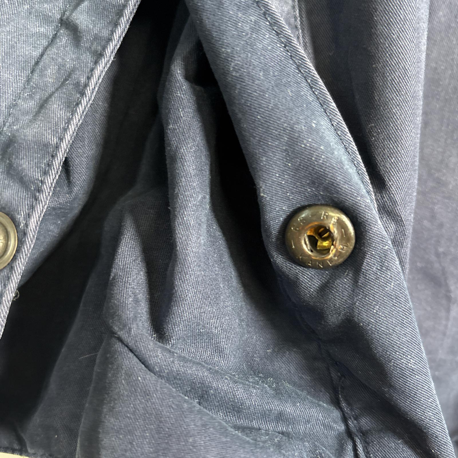 古着 90s/90年代 ダウンジャケット 襟レザー 裏地チェック柄 L ネイビー メンズ 古着 90s/90年代 ダウンジャケット 襟レザー 裏地チェック柄 L ネイビー メンズ