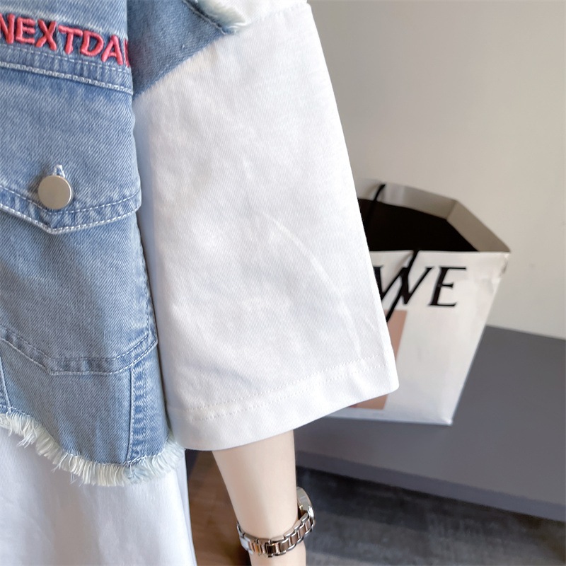 トップス Tシャツ シャツ レギュラー丈 袖あり 半袖 Vネック 襟付き 裾ワイド デニム かわいい シンプル カジュアル おしゃれ かっこいい こなれ感 ラフ メンズライク マニッシュ トップス Tシャツ シャツ レギュラー丈 袖あり 半袖 Vネック 襟付き 裾ワイド デニム かわいい シンプル カジュアル おしゃれ かっこいい こなれ感 ラフ メンズライク マニッシュ