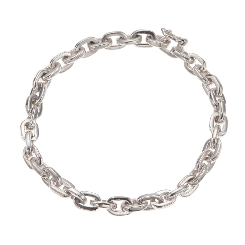 ペアブレスレット メンズ レディース シルバー925製 極太あずきチェーン カットアズキ 小豆 ペアブレスレット メンズ レディース シルバー925製 極太あずきチェーン カットアズキ 小豆