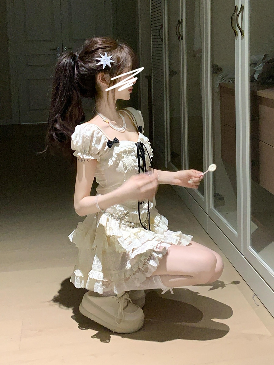 スウィートガールリッチガールのお姫様スカートミュウ風スーツスカート今年人気の夏きれいめレディーススカート