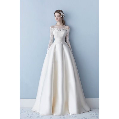 高級 ウエディングドレスワンピース ロングドレス 結婚式 フォーマルドレス 袖あり秋冬服装 二次会 お呼ばれ30代40代ピアノ発表会 大人 パーディ- 花嫁 Aライン 高級 ウエディングドレスワンピース ロングドレス 結婚式 フォーマルドレス 袖あり秋冬服装 二次会 お呼ばれ30代40代ピアノ発表会 大人 パーディ- 花嫁 Aライン