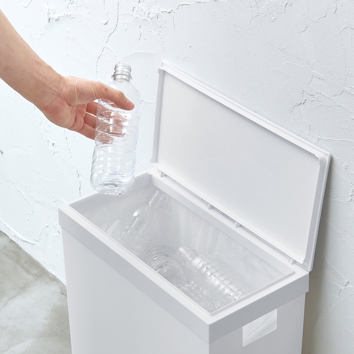 ゴミ箱 20L 同色2個セット シンプルダストボックス ワイドオープン ごみ箱 シンク下 20リットル 高さ31cm 2個 分別 キッチン 折りたたみ式 ふた付 ワイド 台所 コンパクト 収納