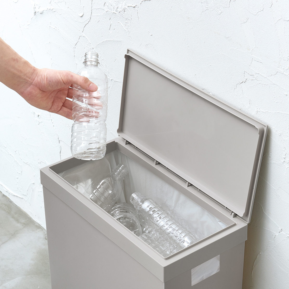 ゴミ箱 20L 同色2個セット シンプルダストボックス ワイドオープン ごみ箱 シンク下 20リットル 高さ31cm 2個 分別 キッチン 折りたたみ式 ふた付 ワイド 台所 コンパクト 収納