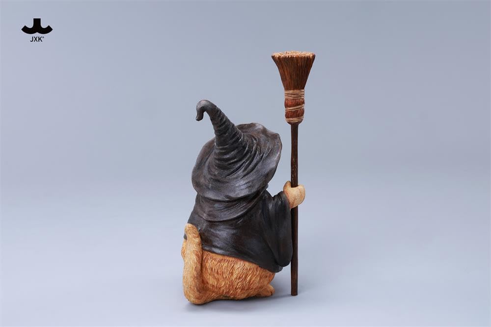 JXK 1/6 サイズ 猫 魔法使い猫 可愛い ネコ 動物 リアル フィギュア 樹脂 プラモデル 模型 16cm級 完成品 ネコ好き ハロウィン 置物