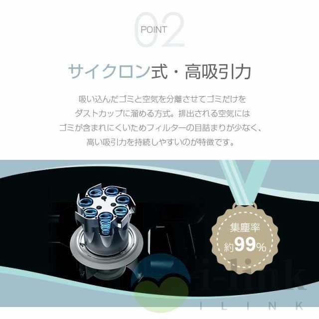 掃除機 コードレス スティック型 50000Pa ハイパワー 強力吸引 4WAY