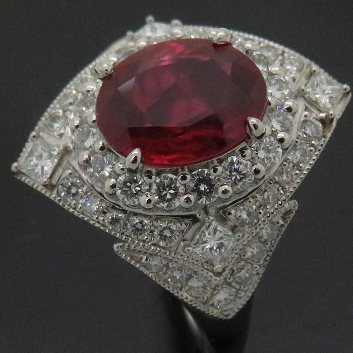 リング ルビー2.172ct... : 腕時計・アクセサリー Pt900 正規店在庫