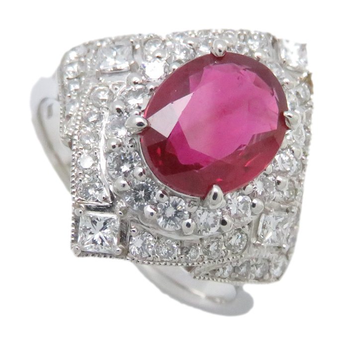 リング ルビー2.172ct... : 腕時計・アクセサリー Pt900 正規店在庫