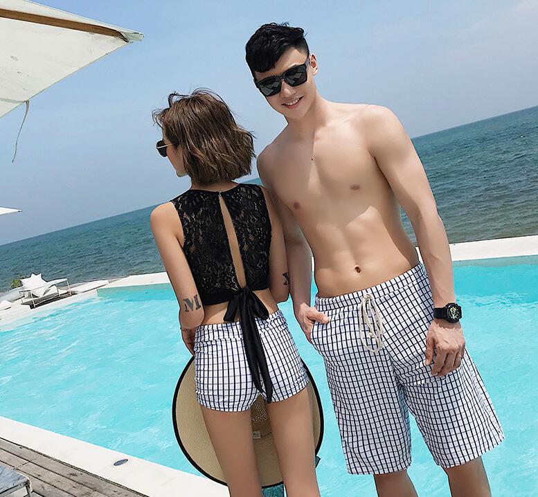 【送料無料】水着 男女セット 4点セット ペア水着 カップル水着 お揃い レディース メンズ セット水着 ペアルック 体型カバー セパレート水着 ショートパンツ パレオ風スカート タンキニ みずぎ ビ 【送料無料】水着 男女セット 4点セット ペア水着 カップル水着 お揃い レディース メンズ セット水着 ペアルック 体型カバー セパレート水着 ショートパンツ パレオ風スカート タンキニ みずぎ ビ