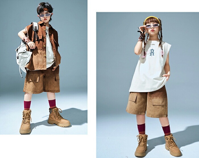 【赤字販売*速達】キッズ ダンス衣装 セットアップ ヒップホップ 衣装 子供ダンス服 ダンスウェア 派手 ガールズ 男子 ベスト Tシャツ パンツ 韓国 グラデーション K-POP 茶色 ダンススクー 【赤字販売*速達】キッズ ダンス衣装 セットアップ ヒップホップ 衣装 子供ダンス服 ダンスウェア 派手 ガールズ 男子 ベスト Tシャツ パンツ 韓国 グラデーション K-POP 茶色 ダンススクー