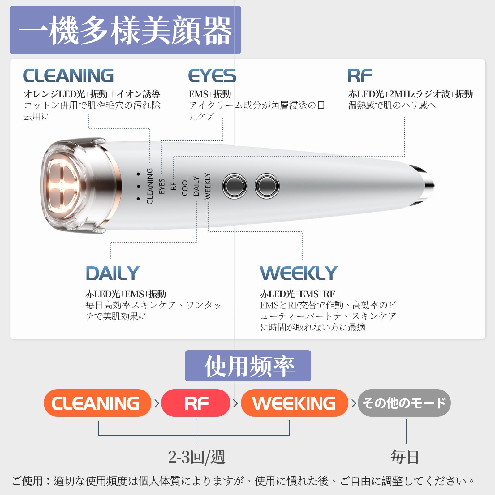 美顔器【美容専門家鈴木監修】EMS 美容器 目元美顔器 多機能美容器 微電流 3色フォトケア 温冷リフト 超音波振動 クリーニング 汚れとり イオン導出/入 自宅エステ 目元/肌/ 31362 美顔器【美容専門家鈴木監修】EMS 美容器 目元美顔器 多機能美容器 微電流 3色フォトケア 温冷リフト 超音波振動 クリーニング 汚れとり イオン導出/入 自宅エステ 目元/肌/ 31362