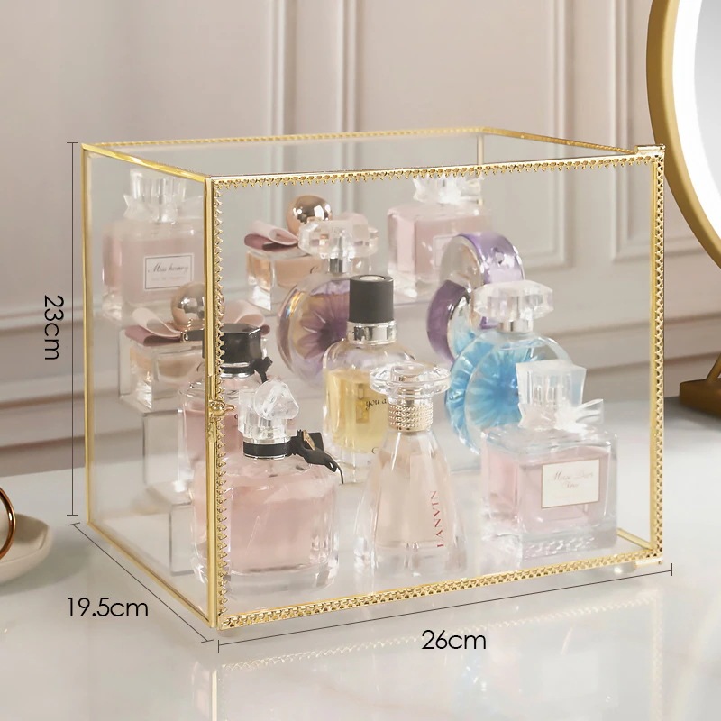 希少　レア物　ma*rs　パフューム柄　y2k 平成ギャル　香水　収納ボックス Qoo10] 香水収納ケース化粧品収納ケース透明展示棚
