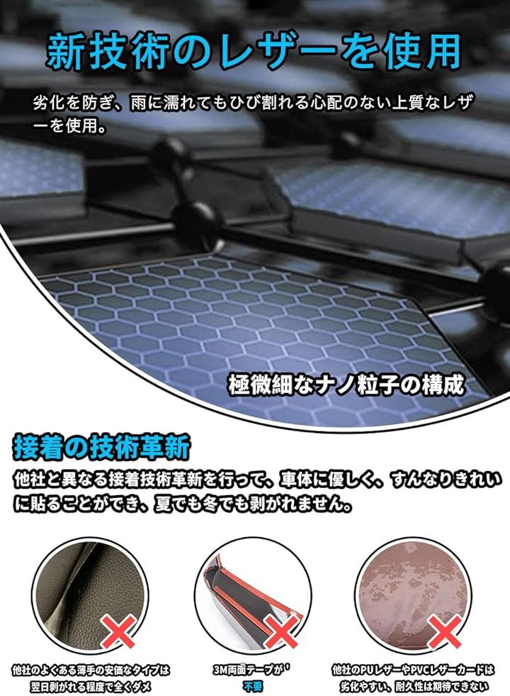 フーディトヨタ 新型アルファード 40系/ヴェルファイア 車種専用 ドアキックガード ドアトリムガード レザー材質 AAHH40W AAHH45W 共用 汚れ防止 キズ防止( ブラック)