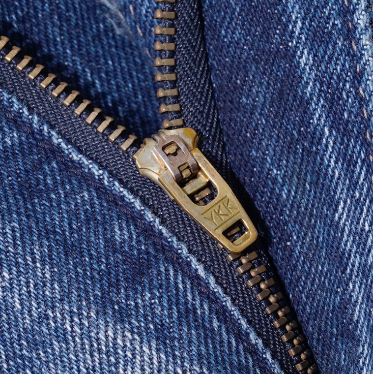 [EZKATON] Bleach Washing Wide Denim Pants