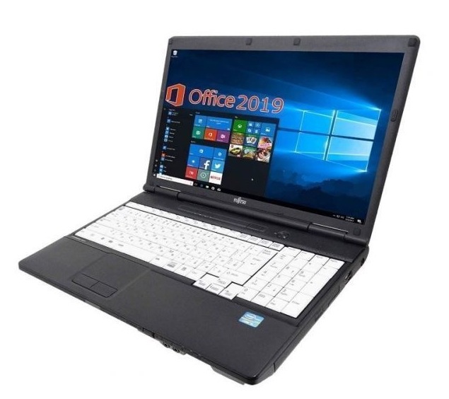 サポート付きA561 富士通 Windows10 Office2019 次世代Core i5 HDD:250GB メモリー:8GB & PQI USB指紋認証キー Windows Hello機能対