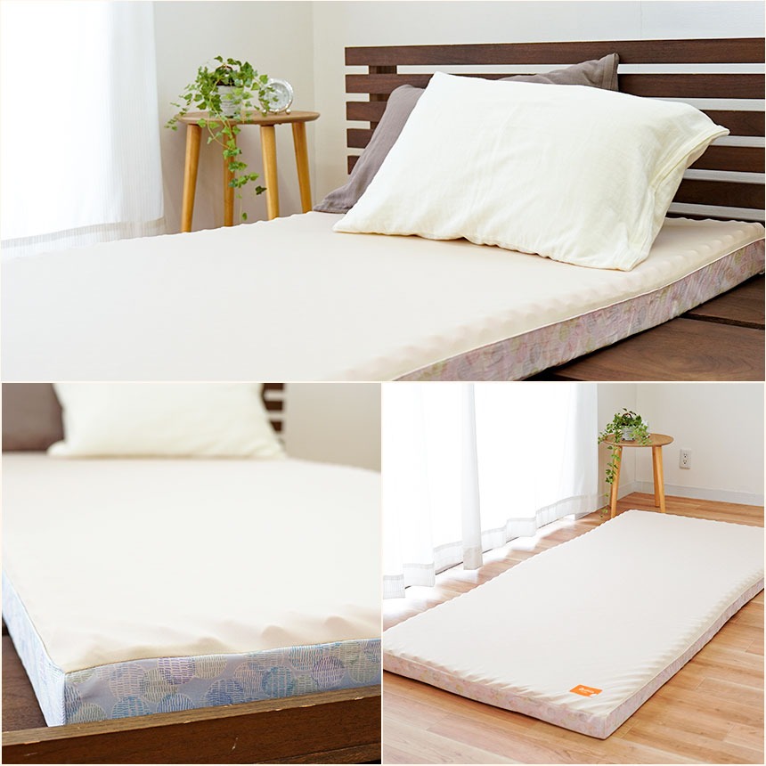 シリーズ累計70000台以上出荷！ 西川 点で支える 健康敷きふとん ダブル 専用シーツ付 日本製 厚み9cm 200ニュートン[旧190ニュートン] 大型便 TBK-90D