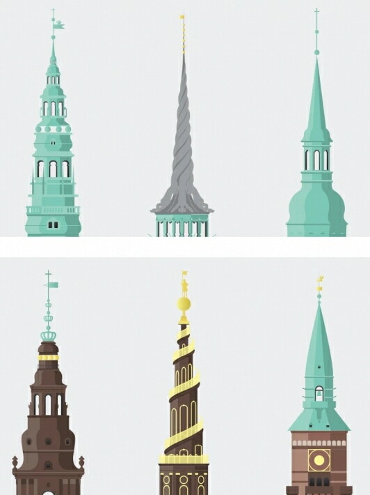 PROJECT NORD 6 TOWERS OF COPENHAGEN POSTER