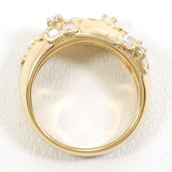 K18 18金 YG リング 指輪 11号 ダイヤ 1.00 カード鑑別書 ジュエリー 中古 K18 18金 YG リング 指輪 11号 ダイヤ 1.00 カード鑑別書 ジュエリー 中古