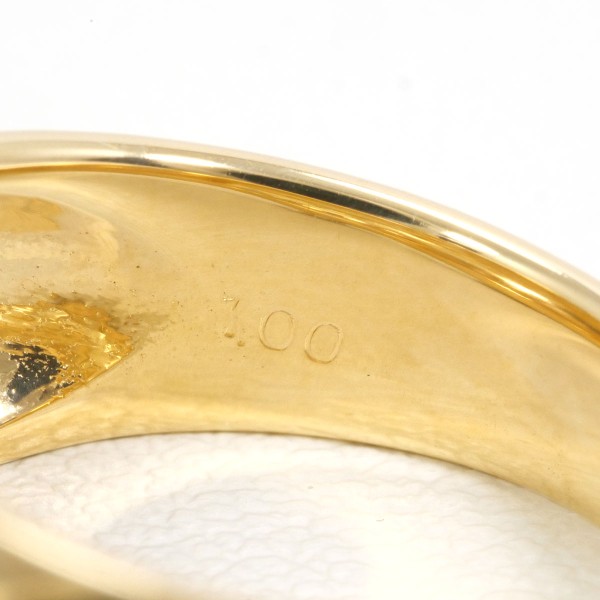 K18 18金 YG リング 指輪 11号 ダイヤ 1.00 カード鑑別書 ジュエリー 中古 K18 18金 YG リング 指輪 11号 ダイヤ 1.00 カード鑑別書 ジュエリー 中古