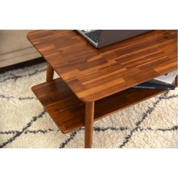 センターテーブル リーサ9050 アカシア 幅約90cm 組立品〔代引不可〕