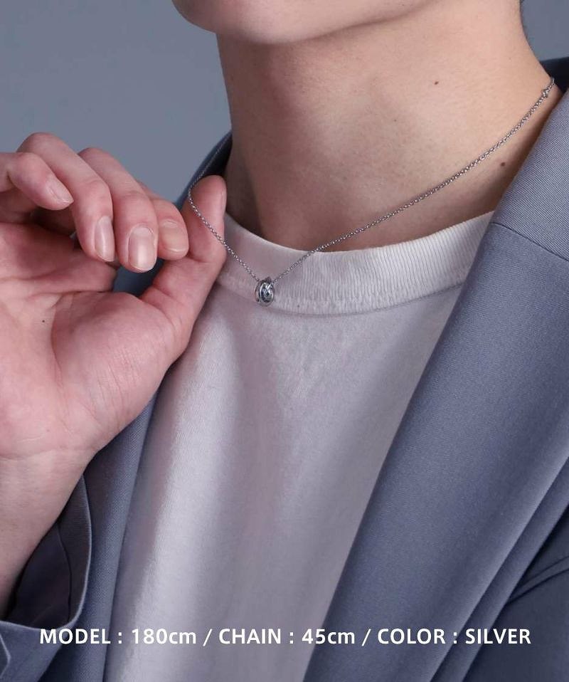 ネックレス メンズ ウェーブ ダブルリング ネックレス メンズ サージカルステンレス LH-03NE0045 ステンレス アレルギーフリー ネックレス 【ネコポス】 ネックレス メンズ ウェーブ ダブルリング ネックレス メンズ サージカルステンレス LH-03NE0045 ステンレス アレルギーフリー ネックレス 【ネコポス】