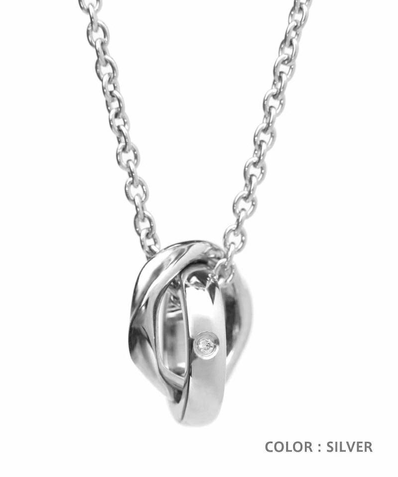 ネックレス メンズ ウェーブ ダブルリング ネックレス メンズ サージカルステンレス LH-03NE0045 ステンレス アレルギーフリー ネックレス 【ネコポス】 ネックレス メンズ ウェーブ ダブルリング ネックレス メンズ サージカルステンレス LH-03NE0045 ステンレス アレルギーフリー ネックレス 【ネコポス】