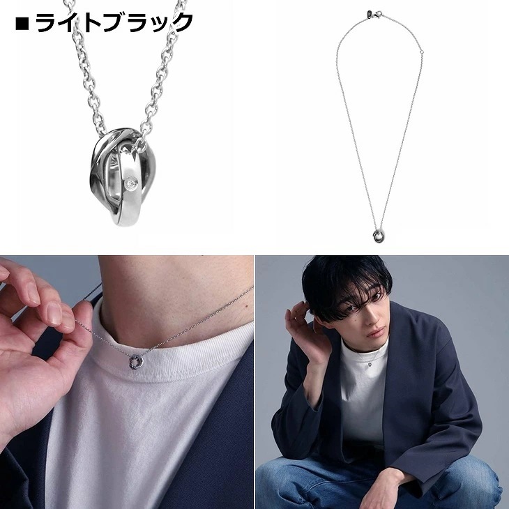 ネックレス メンズ ウェーブ ダブルリング ネックレス メンズ サージカルステンレス LH-03NE0045 ステンレス アレルギーフリー ネックレス 【ネコポス】 ネックレス メンズ ウェーブ ダブルリング ネックレス メンズ サージカルステンレス LH-03NE0045 ステンレス アレルギーフリー ネックレス 【ネコポス】