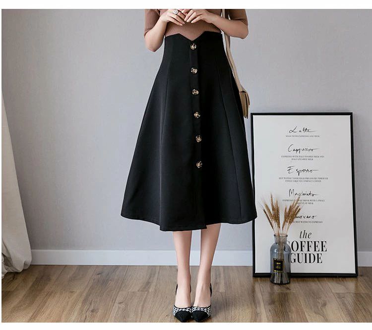 【送料無料】ベージュ ブラック ホワイト 清楚 脚長 体型カバー 通勤 OL ビジネス オフィス 会議 オールシーズン 無地 シンプル