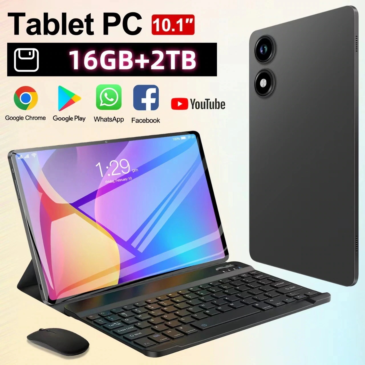 タブレット PC Android14 大画面10インチ 16GB+2TB テレワーク 2560*1600 ネット授業 動画視聴 Bluetooth GPS 通話対応 WiFi 子供向 タブレット PC Android14 大画面10インチ 16GB+2TB テレワーク 2560*1600 ネット授業 動画視聴 Bluetooth GPS 通話対応 WiFi 子供向
