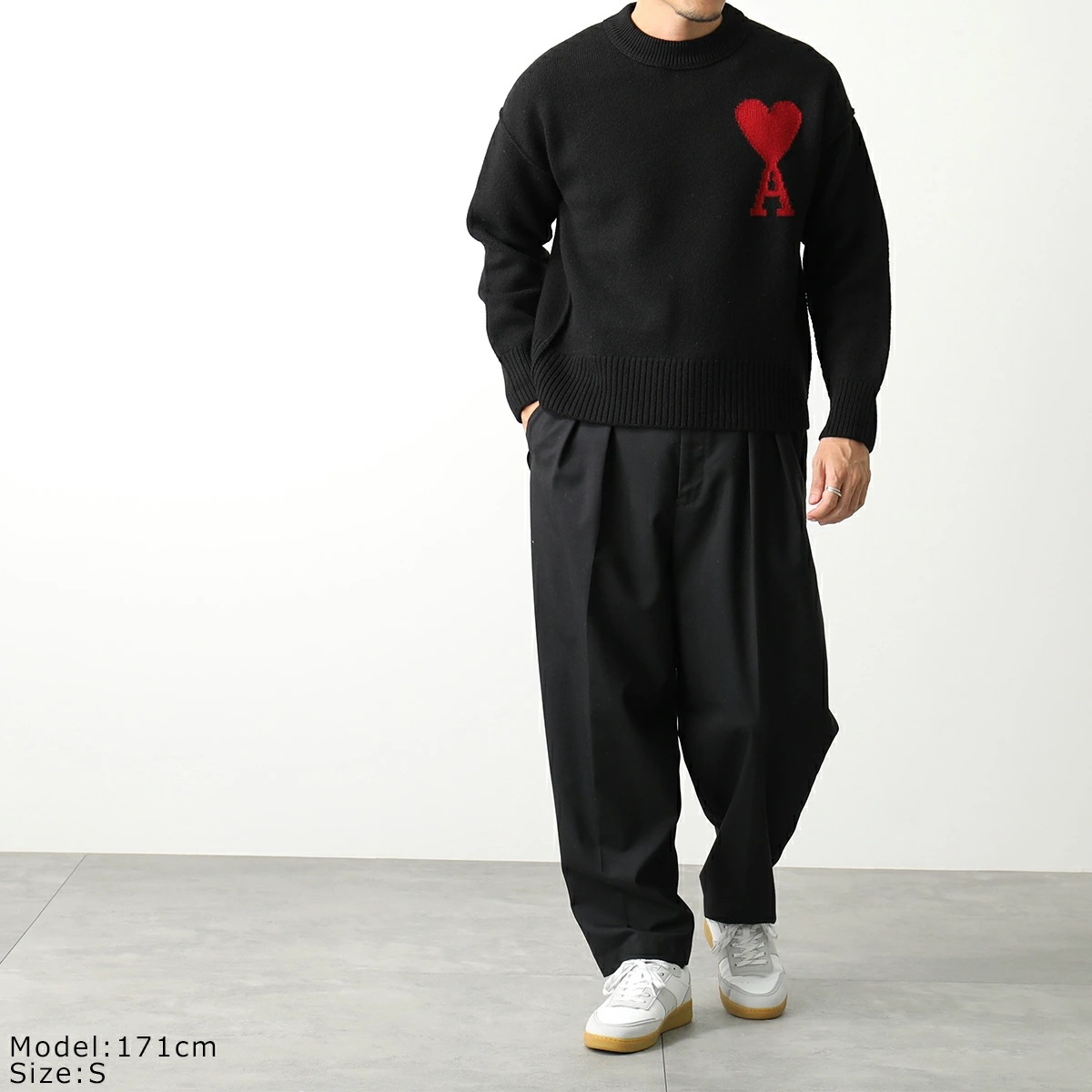 ami paris アミパリス ニット RED ADC SWEATER BFUKS006.018 メンズ セーター ウール ハートロゴ クルーネック 長袖 カラ ami paris アミパリス ニット RED ADC SWEATER BFUKS006.018 メンズ セーター ウール ハートロゴ クルーネック 長袖 カラ